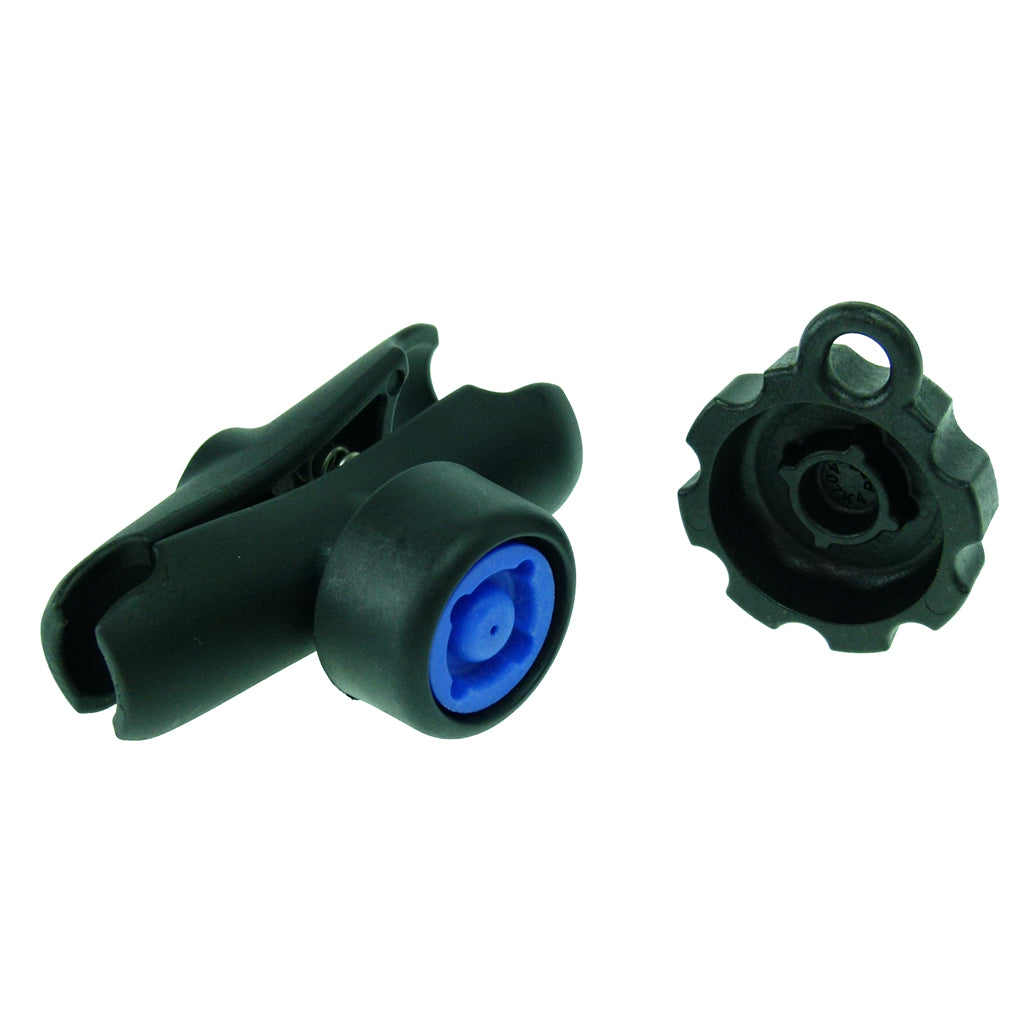 U-Bolt 1 inch Ball Handlebar Mount with Security Pin-Lock Sandard Double Socket Arm and GoPro Hero Camera Adapter (sku 30629)