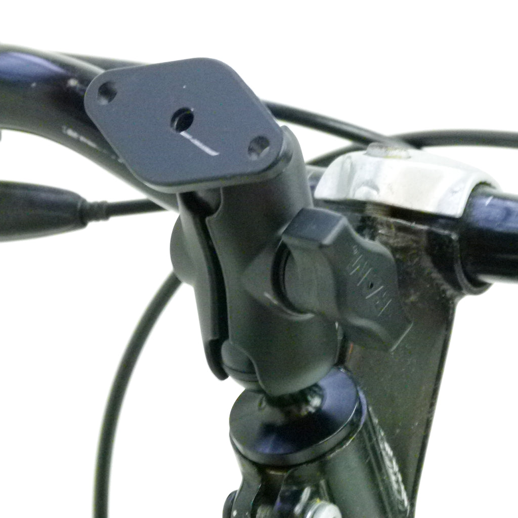 Bicycle 1inch Ball Head Stem Mount with Short Double Socket Arm and 1inch Ball Diamond Base (sku 30644)