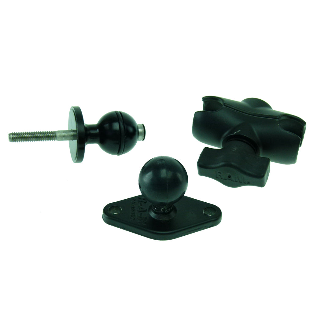 Bicycle 1inch Ball Head Stem Mount with Short Double Socket Arm and 1inch Ball Diamond Base (sku 30644)