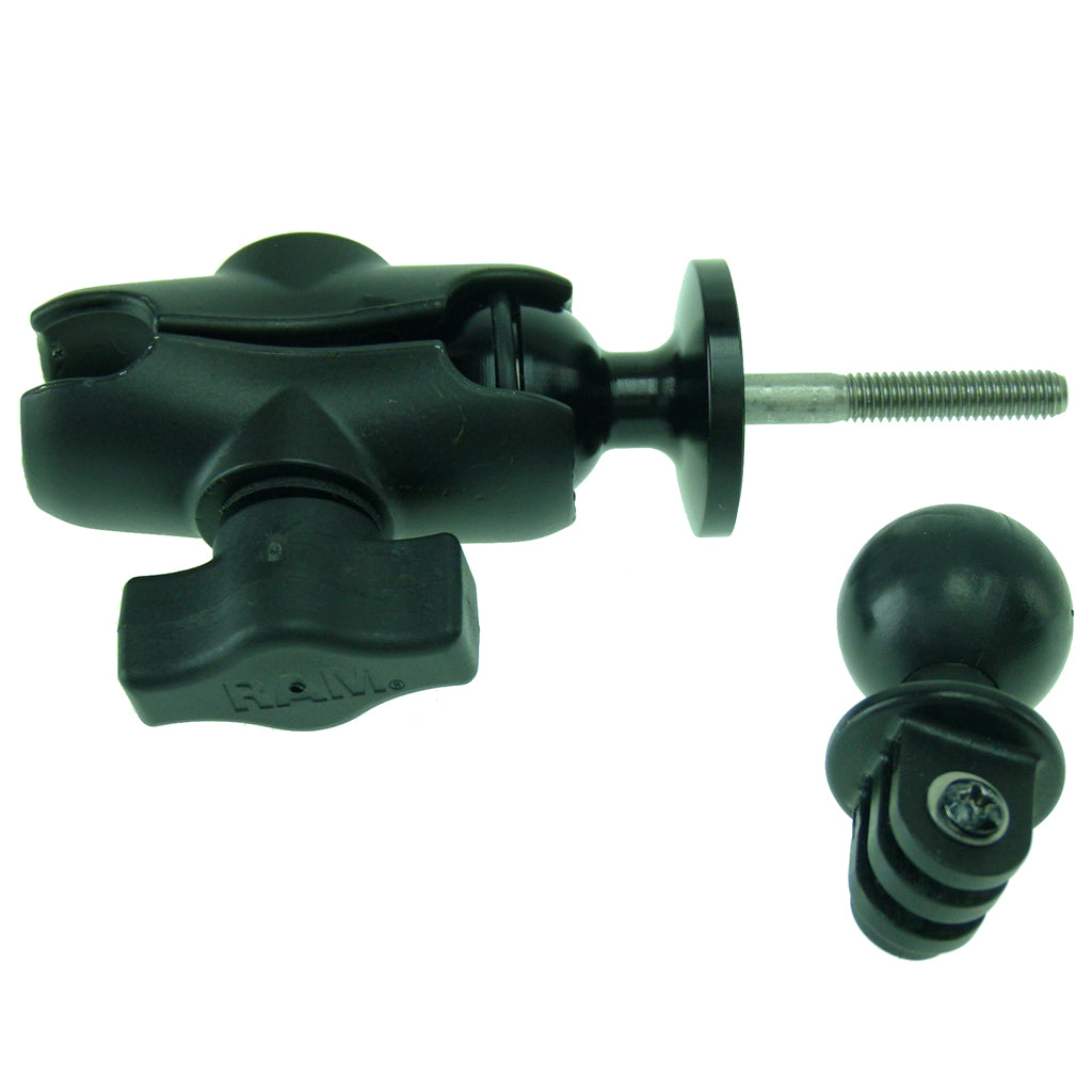 Bicycle 1inch Ball Head Stem Mount with Short Double Socket Arm and GoPro Hero Camera Adapter (sku 30645)