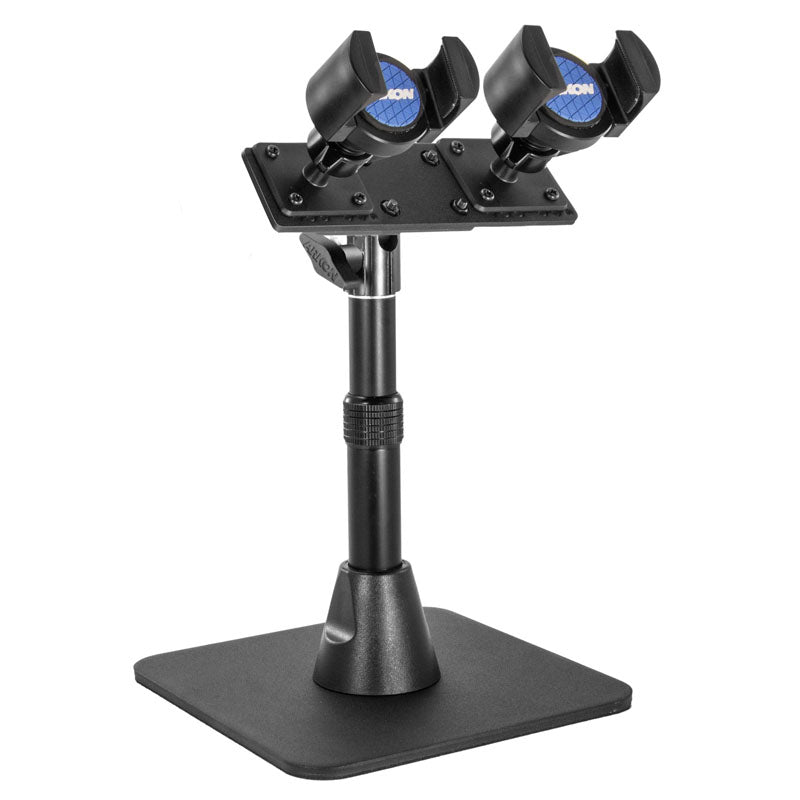 TWBHD8RV2 ARKON TW Broadcaster Pro Stand - Dual Smartphone Desk - Counter Stand for Live Mobile Broadcasting (sku 33001)