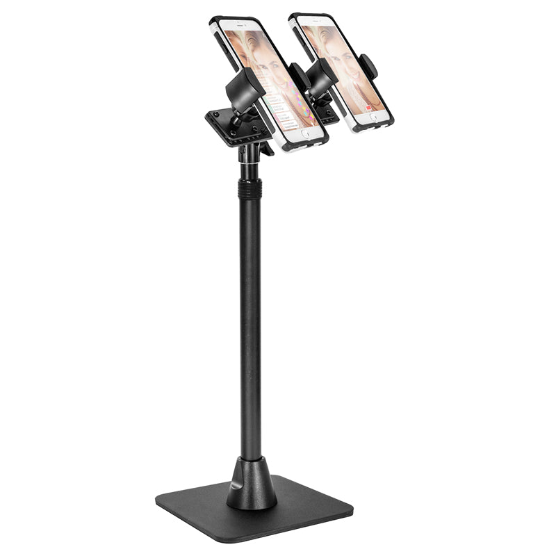 Arkon HD829RV2 TW Broadcaster Pro Dual Smartphone Desk or Countertop 29-inch Stand for Live Streaming (sku 34912)
