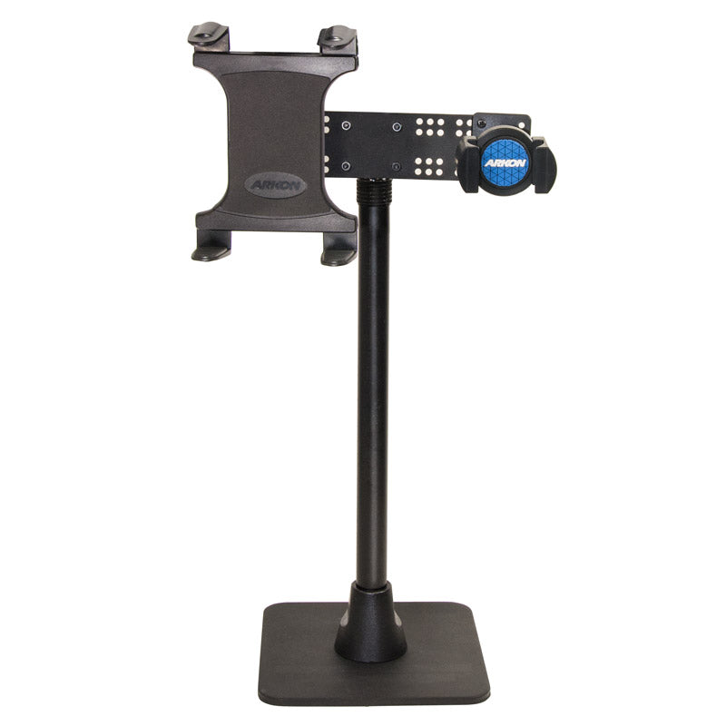 Arkon HD8TAB29 TW Broadcaster Dual Tablet and Phone Countertop or Desk 29-inch Stand Holder for Live Streaming (sku 34909)