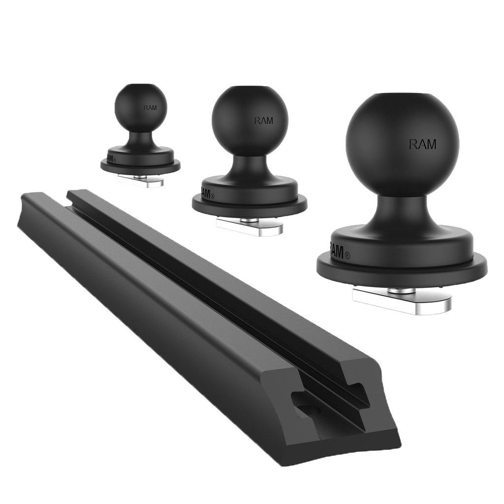 8" (20.32cm) End Loading Track Base with 3 x 1" Ball for Fleet Vehicles (sku 56095) - BuyBits Ltd UK