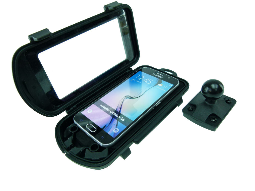 Herbert Richter Waterproof Hard Shell Phone Case Fits Samsung Galaxy S6 with 1 Inch Ball Adapter (sku 31302)