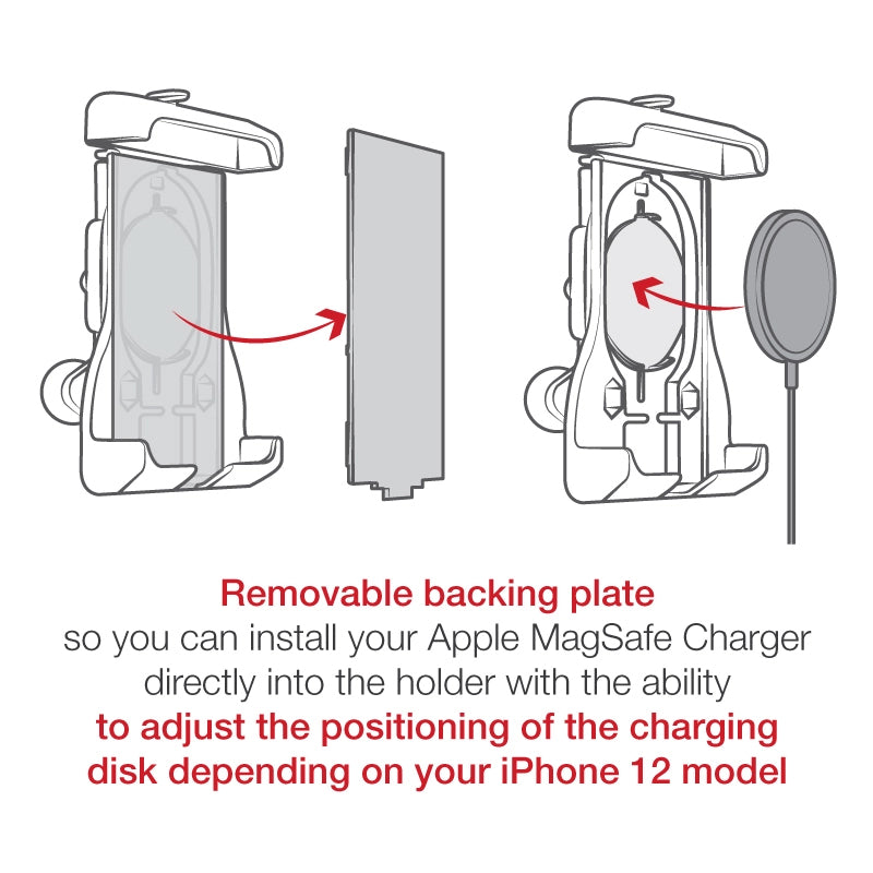 RAM Quick-Grip Holder with Ball for Apple MagSafe Compatible Phones RAM-HOL-UN15WB (sku 59324)