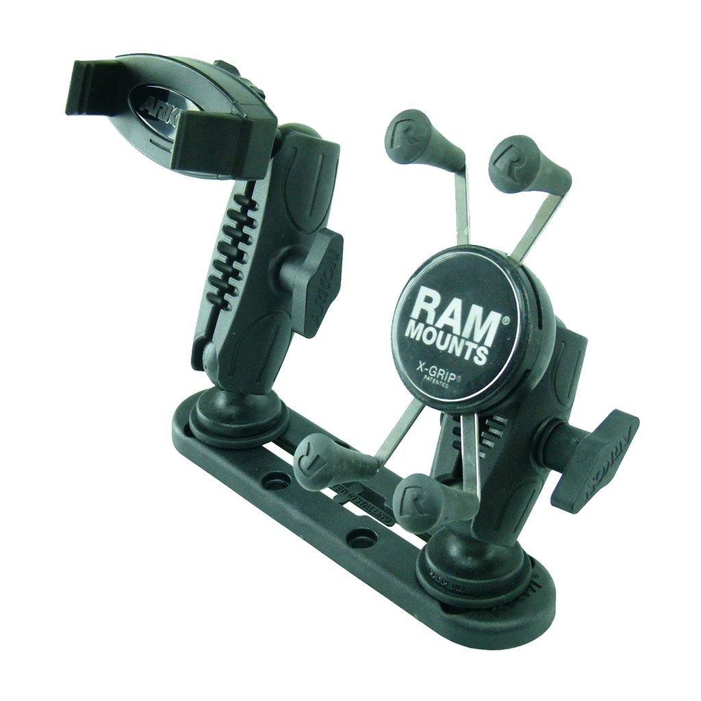 5" (12.7cm) Track Base with X Holder and Phone Holder for Fleet Lorries (sku 56083) - BuyBits Ltd UK