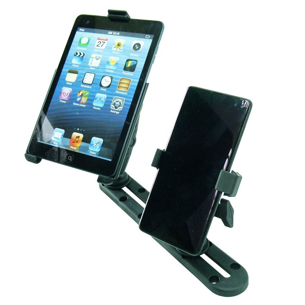 12" (30.48cm) Track Base with Phone Holder &amp; Dedicated iPad Mini 4 Holder for Tractor Cabs (sku 56086) - BuyBits Ltd UK