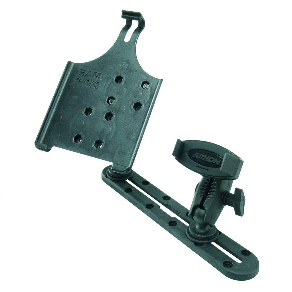 12" (30.48cm) Track Base with Phone Holder &amp; Dedicated iPad Mini 4 Holder for Tractor Cabs (sku 56086) - BuyBits Ltd UK
