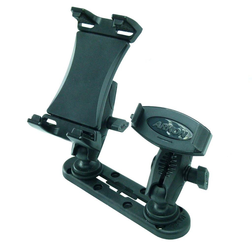 5" (12.7cm) Track Base with Tablet Holder and Phone Holder for Tractor Cabs (sku 56085) - BuyBits Ltd UK