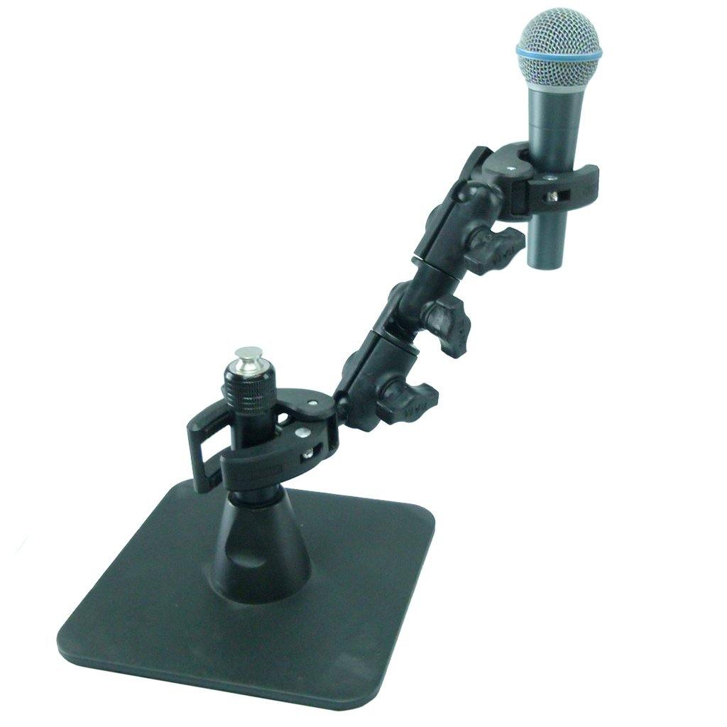 Clamp to Clamp Adjustable Arm Livestream Portable Microphone Mount (sku 56190) - BuyBits Ltd UK
