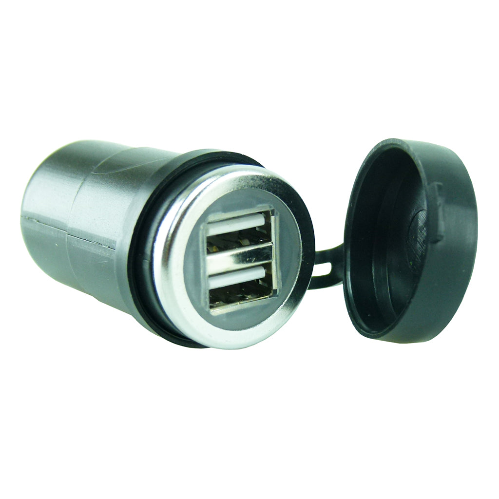 Motorcycle Hella / DIN BMW Socket Dual USB Charger (sku 57038)