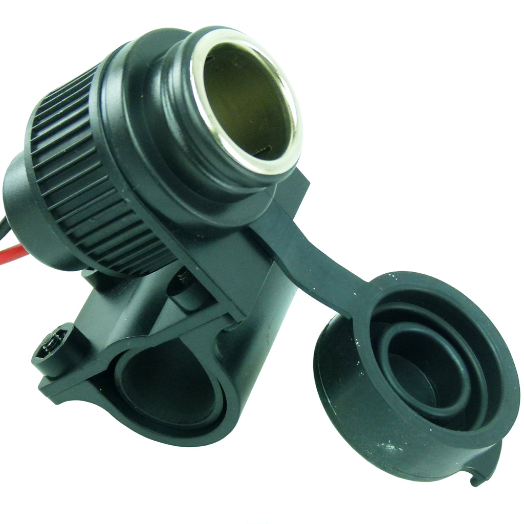 Direct to Battery Hardwire Fused Accessory Charging Socket Adapter Mount for Motorcycle (sku 57042)