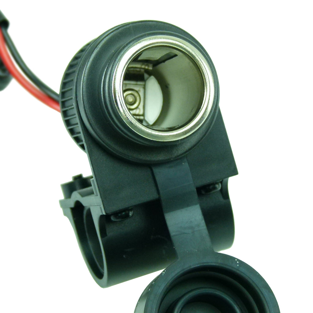 Direct to Battery Hardwire Fused Accessory Charging Socket Adapter Mount for Motorcycle (sku 57042)