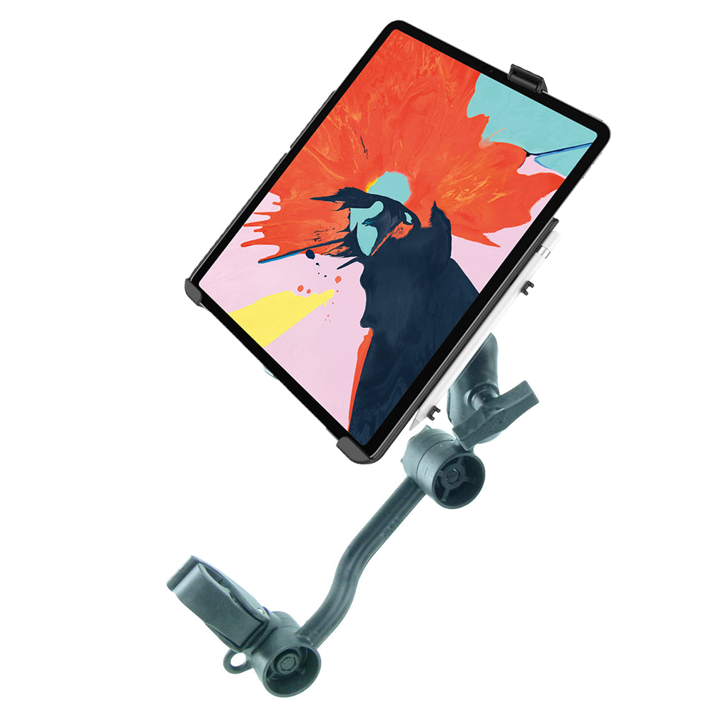 Wheelchair Heavy-Duty Clamp Mount with Dedicated Cradle for iPad Pro 12.9" 3rd &amp; 4th Gen (sku 57069)