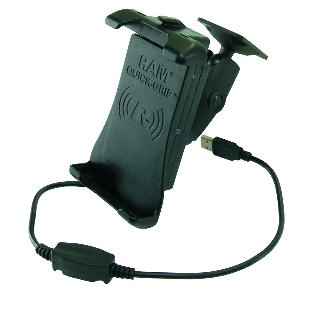 Extended Safety Wireless Charging Spring Loaded Grip Permanent Fleet Mount (sku 57084)