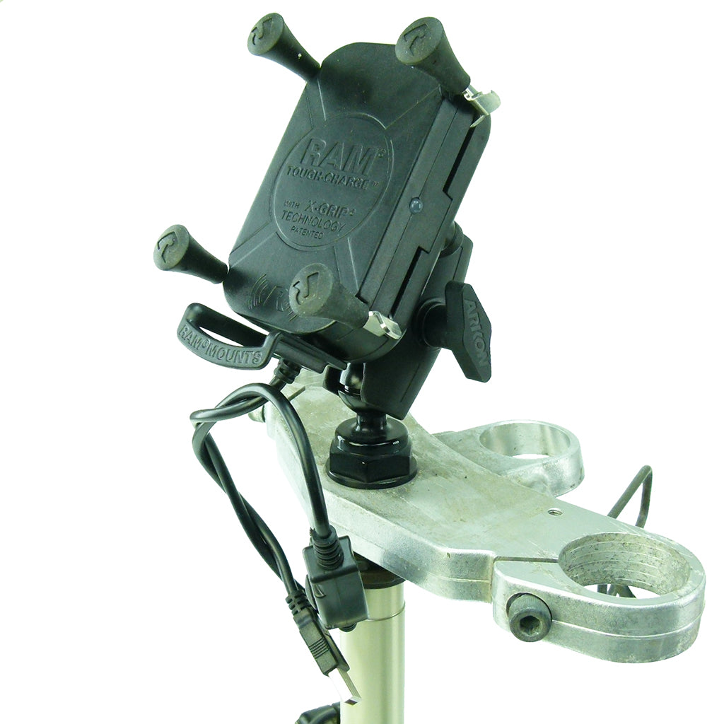 Yoke 50 Extended Wireless Waterproof Tough Charging Motorcycle Mount (sku 57089)