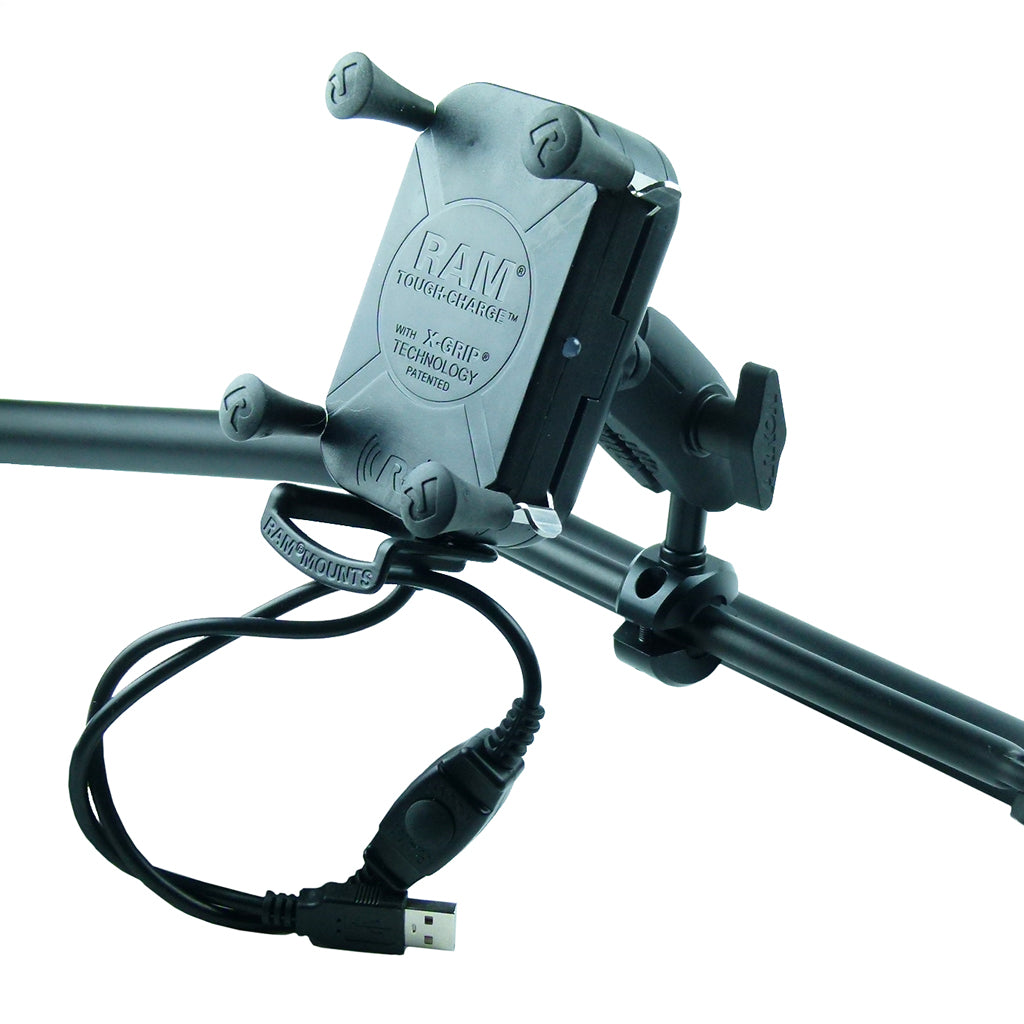 Extended Wireless Waterproof Tough Charging Motorcycle Crossbar Mount (sku 57097)