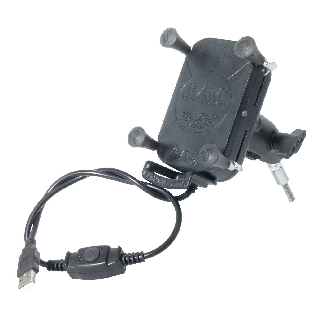 Extended M6 Replacement Bolt Wireless Waterproof Tough Charging Motorcycle Mount (sku 57103)