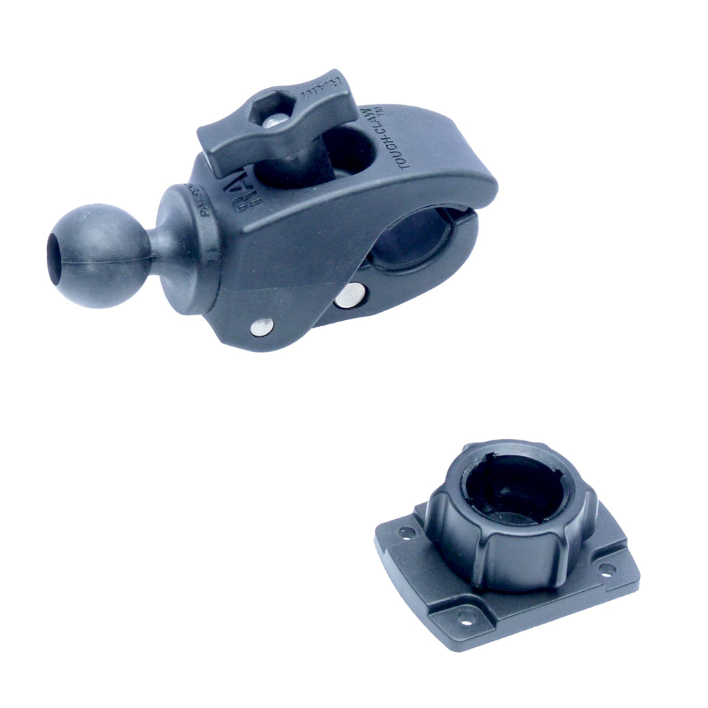 Robust Clamp ATV Handlebar Mount &amp; 4 Hole AMPS Adapter for Garmin Tread (sku 57294)