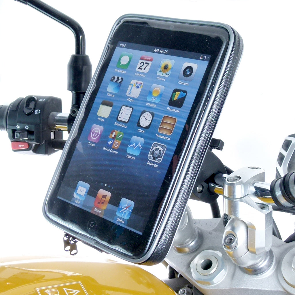 Weather Resistant Robust Clamp Motorcycle Handlebar Mount for iPad Mini (sku 57376)