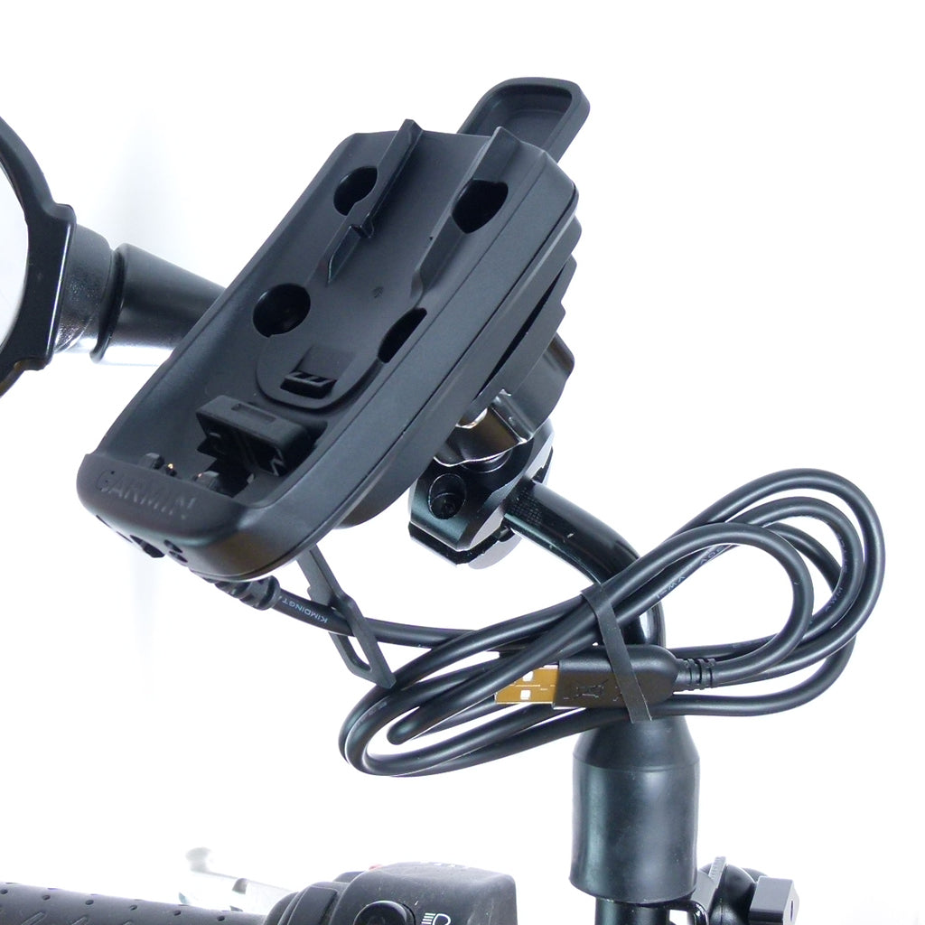 Motorcycle / Scooter Mirror Mount for Garmin GPSMAP 66 Series (sku 57703)