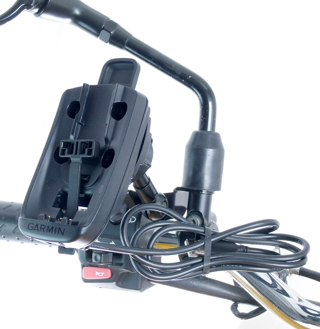 M8 / M10 Motorcycle Mirror Mount for Garmin GPSMAP 66 Series (sku 57717)