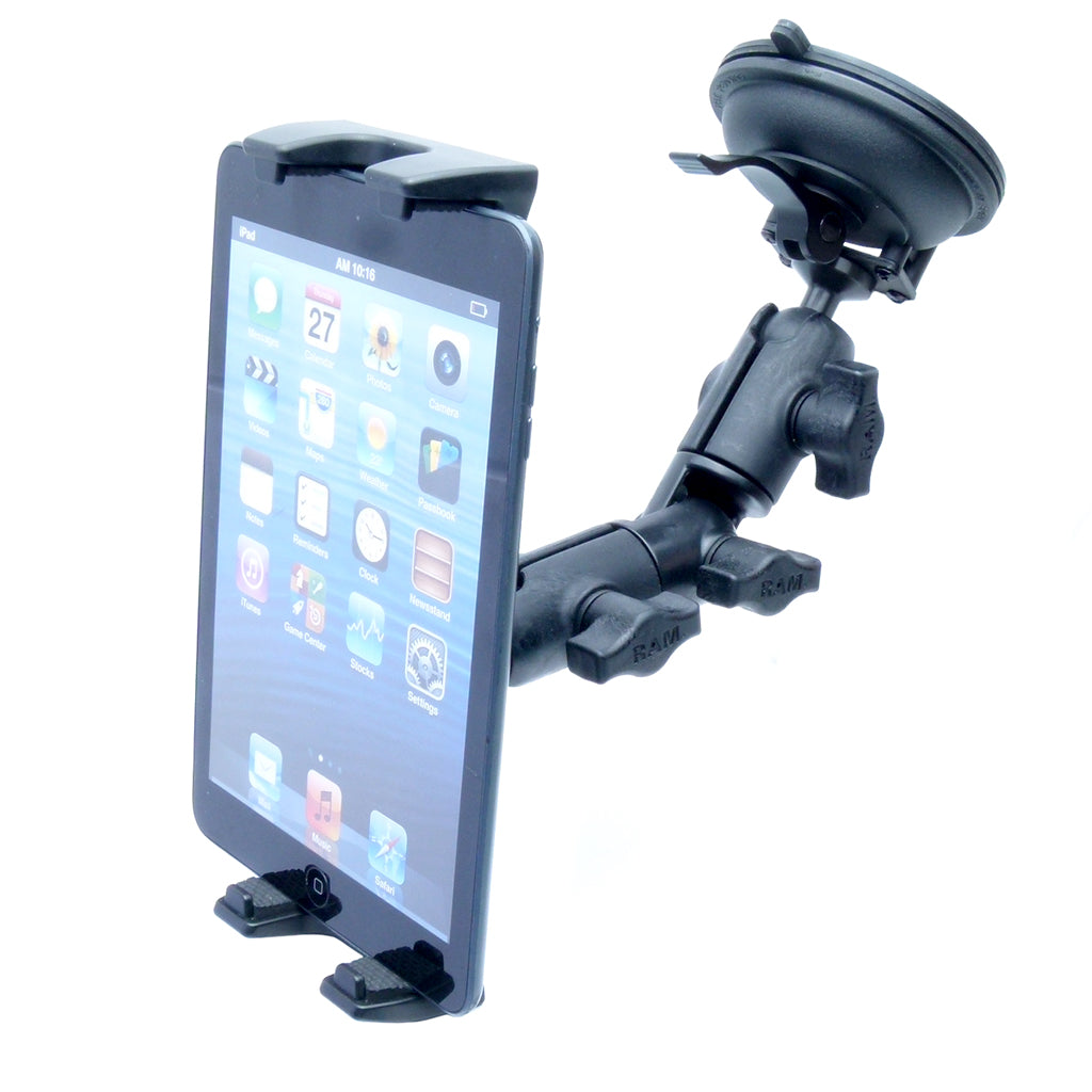 Heavy Duty Fleet Windshield Suction &amp; Swivel Arm Mount for iPad Mini (2019) (sku 57738)