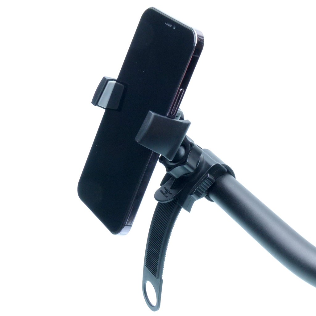 Locking Strap Bicycle Handlebar Mount &amp; Strong Grip Holder for iPhone 13 Mini (sku 59077)