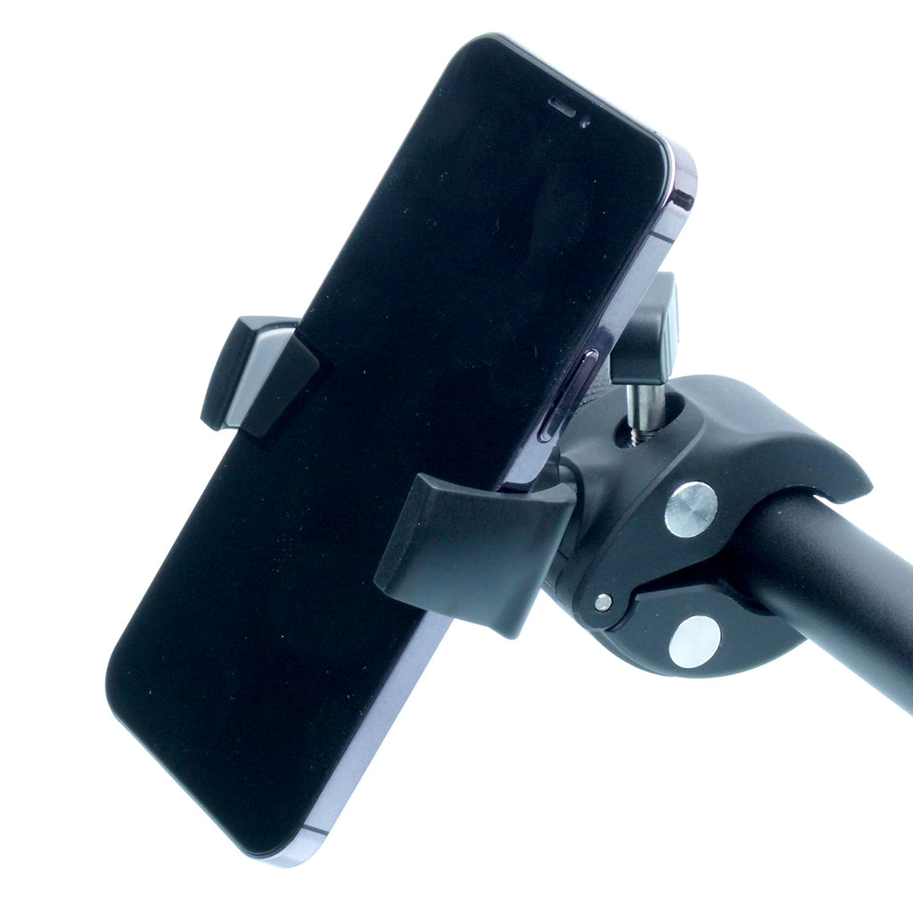 Bicycle Small Clamp Handlebar Mount &amp; Strong Grip Holder for iPhone 11 Pro Max (sku 58041)