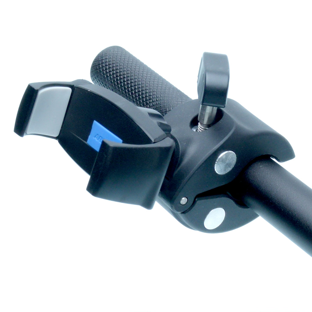 Bicycle Small Clamp Handlebar Mount &amp; Strong Grip Holder for iPhone 11 Pro Max (sku 58041)