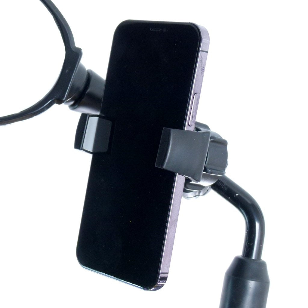Motorcycle / Scooter Mirror Mount &amp; Strong Grip Holder for iPhone 13 (sku 58600)