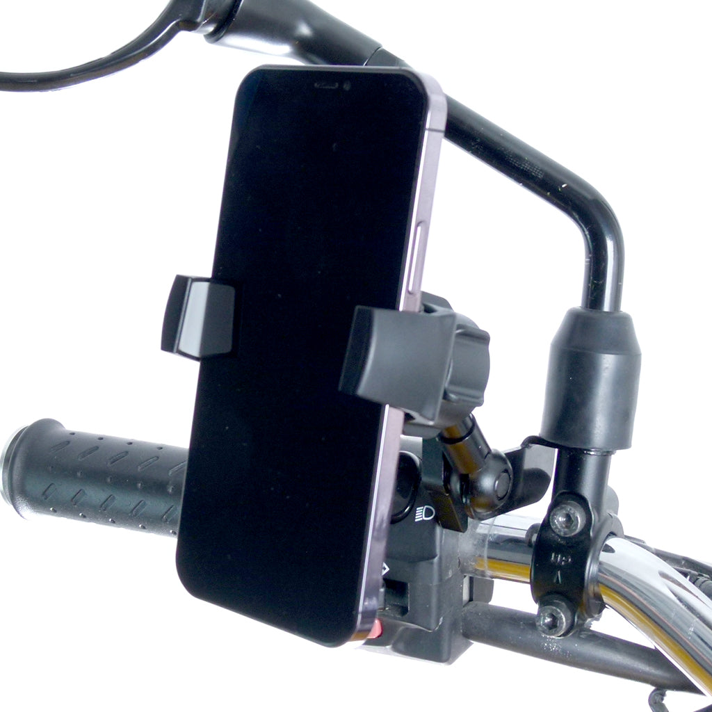Motorcycle M8 - M10 Mirror Mount &amp; Strong Grip Holder for Samsung Mobile Phones (sku 58234)