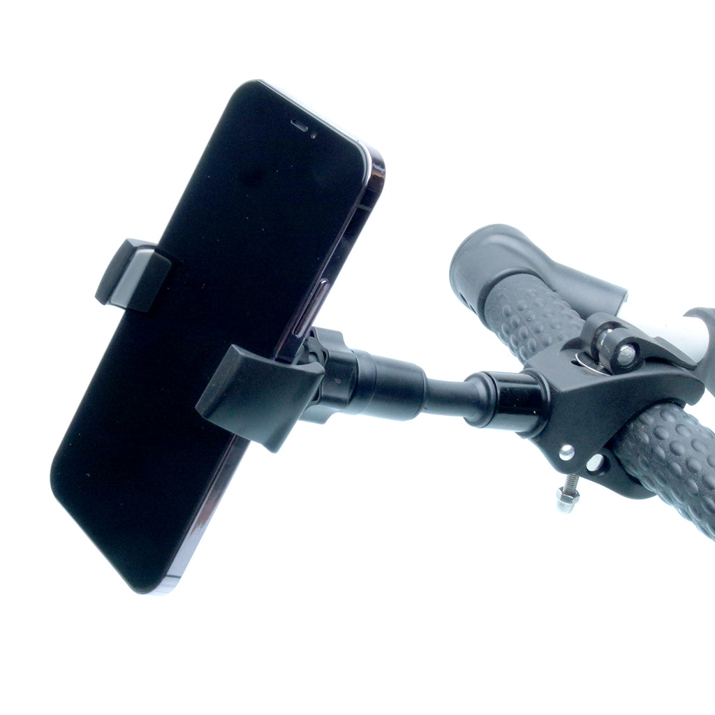 Compact Quick Fix Golf Trolley Mount &amp; Strong Grip Holder for iPhone 12 Mini (sku 58471)