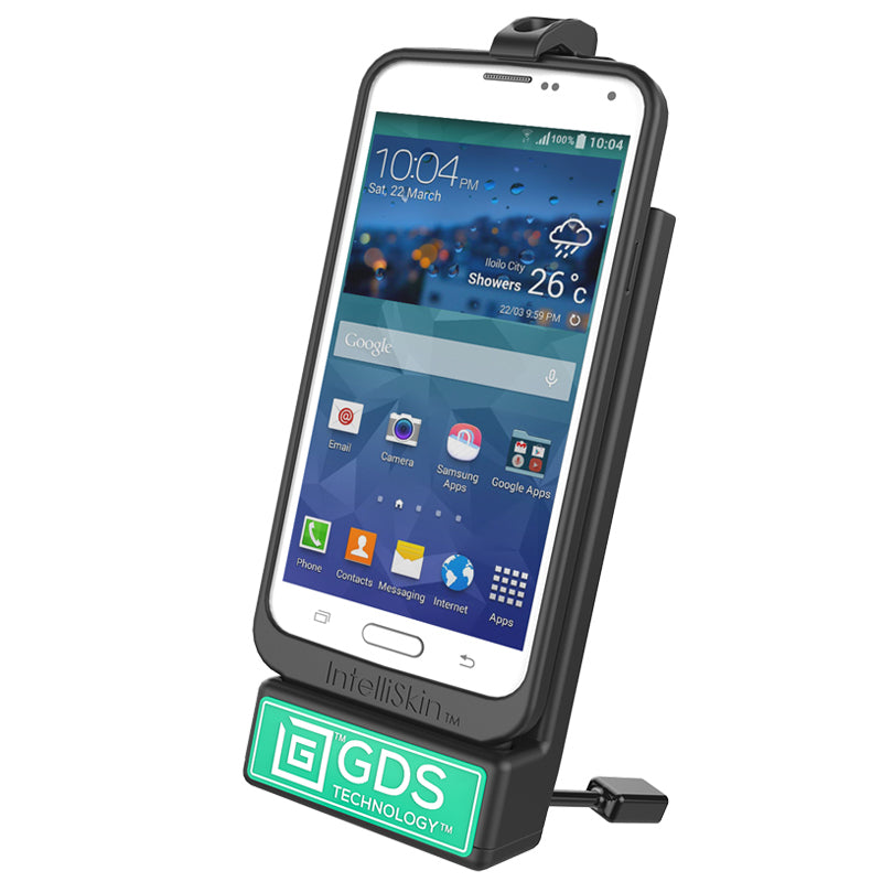 RAM Powered Phone Dock with RAM Tough-Claw Small Clamp Mount RAM-B-400-GDS-DOCK-V1 (sku 59253)