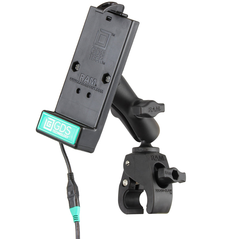 RAM Powered Phone Dock with RAM Tough-Claw Small Clamp Mount RAM-B-400-GDS-DOCK-V1 (sku 59253)