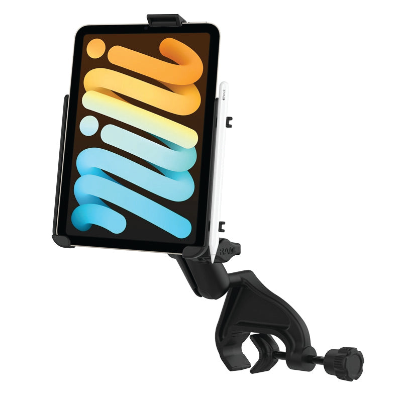 RAM EZ-Roll'r Cradle with Yoke Clamp Mount for Apple iPad mini 6 RAM-B-121-AP36 (sku 59257)