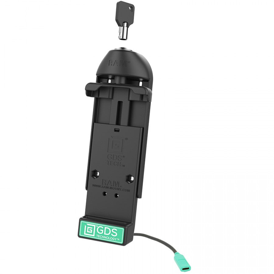 RAM GDS Locking Vehicle Phone Dock with USB Type-C for IntelliSkin (sku 57166)