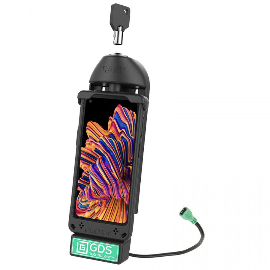 RAM GDS Locking Vehicle Phone Dock with mUSB for IntelliSkin (sku 57167)