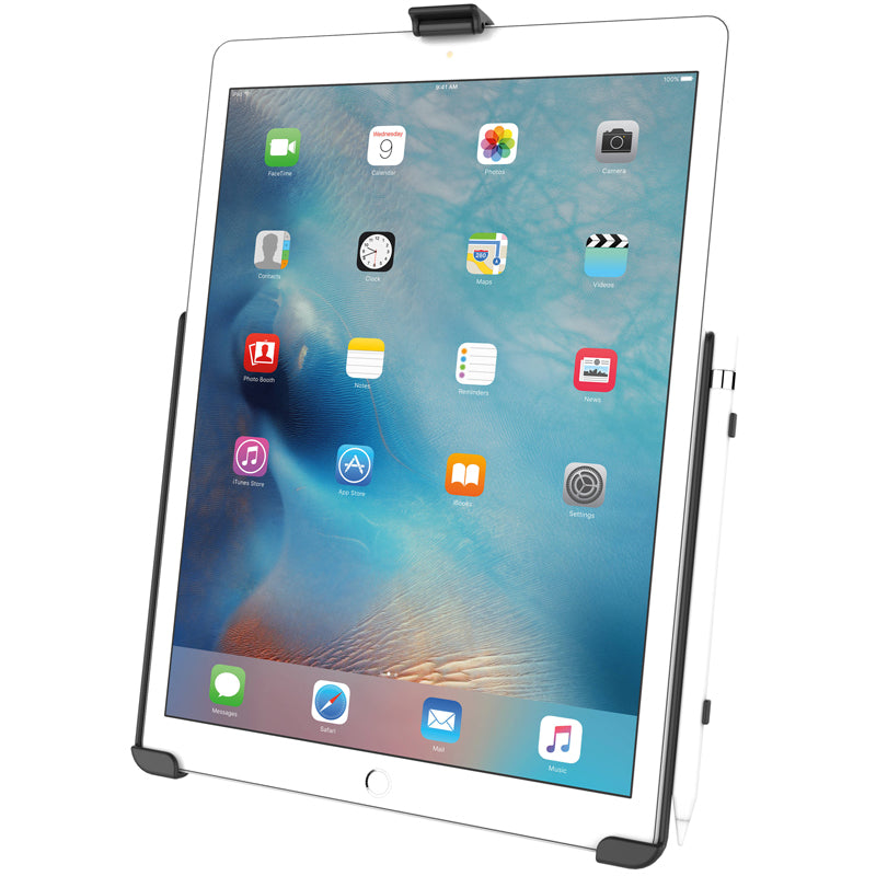 Wheelchair Heavy-Duty Clamp Mount with Dedicated Cradle for iPad Pro 12.9" 1st &amp; 2nd Gen (sku 57070)
