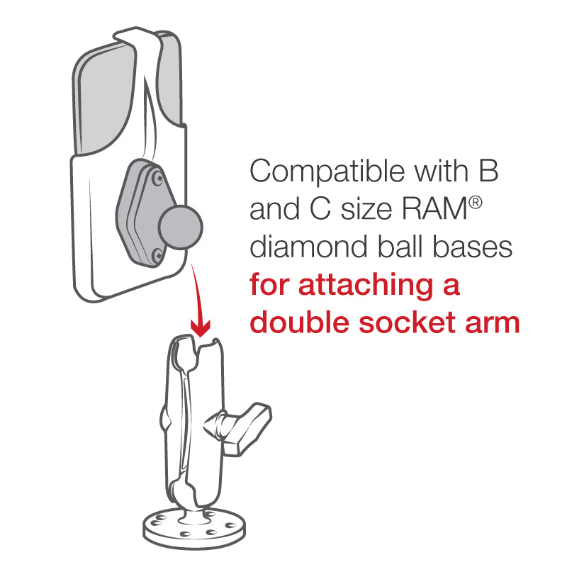 RAM Form-Fit Cradle for Apple iPhone 12 Pro Max &amp; 13 Pro Max RAM-HOL-AP35 (sku 59261)