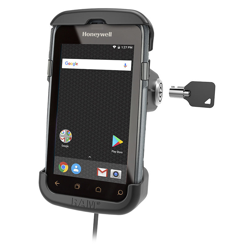 RAM Key-Locking Form-Fit Powered Dock for Honeywell CT50, CT60 Series (sku 57347)