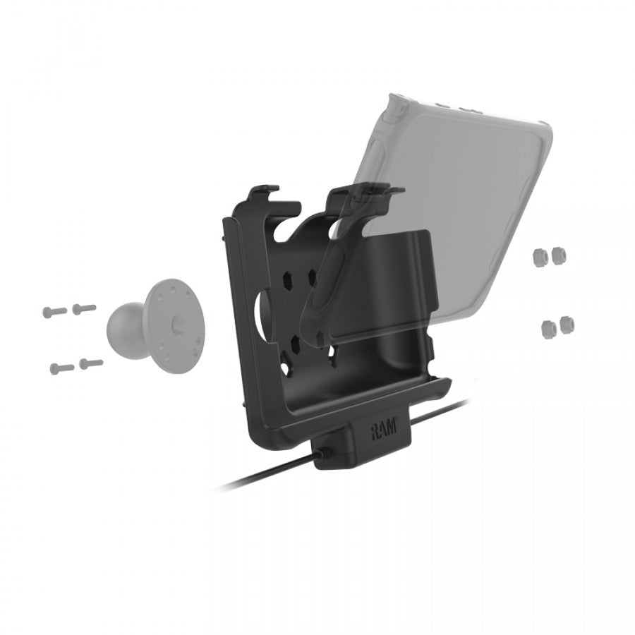 RAM EZ-Roll'r Power + Dual USB Data Cradle for Tab Active3 and Tab Active2 (sku 57226)
