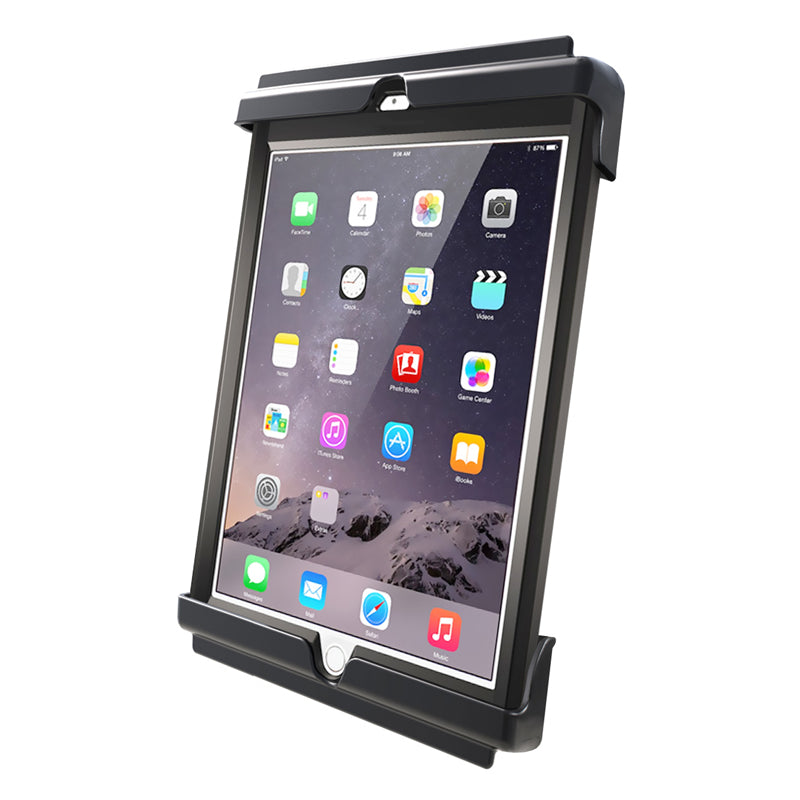 Heavy-Duty Clamp Wheelchair Mount with Spring Loaded Cradle for 9" to 10.5" Tablets (sku 57078)