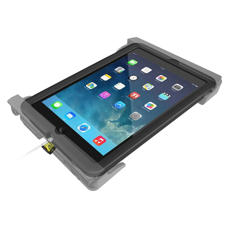 Heavy-Duty Clamp Wheelchair Mount with Spring Loaded Cradle for 9" to 10.5" Tablets (sku 57078)