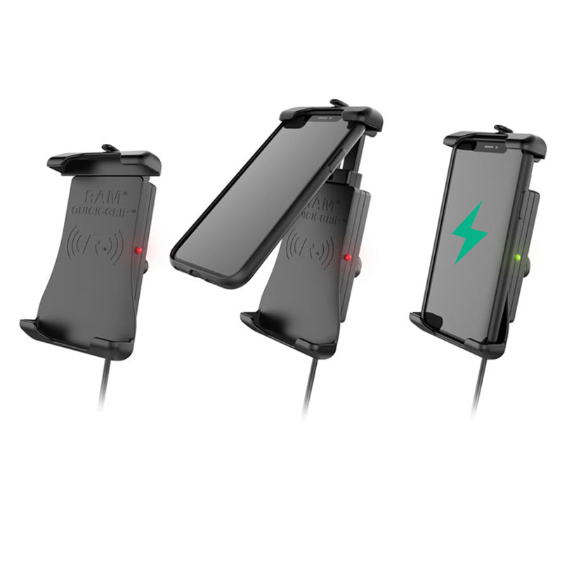 Extended Safety Wireless Charging Spring Loaded Grip Permanent Fleet Mount (sku 57084)
