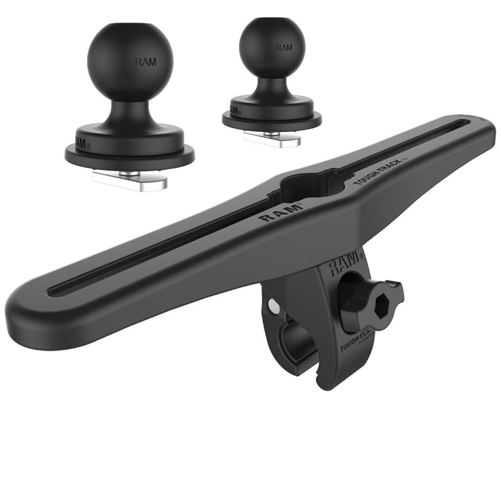 10.75" (27.3cm) Track Mount With Clamp Base &amp; 2 x 1" Ball (sku 56121) - BuyBits Ltd UK