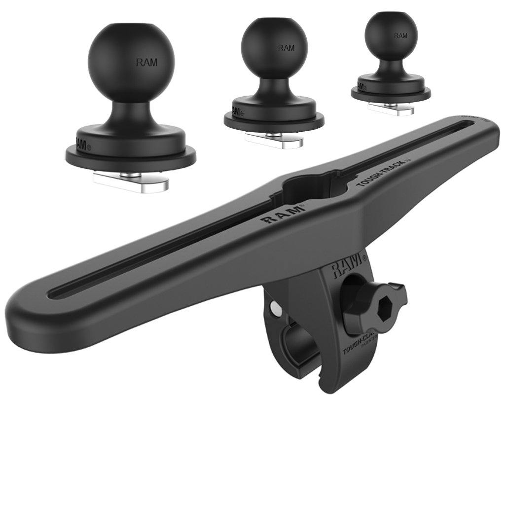 10.75" (27.3cm) Track Mount With Clamp Base &amp; 3 x 1" Ball (sku 56122) - BuyBits Ltd UK