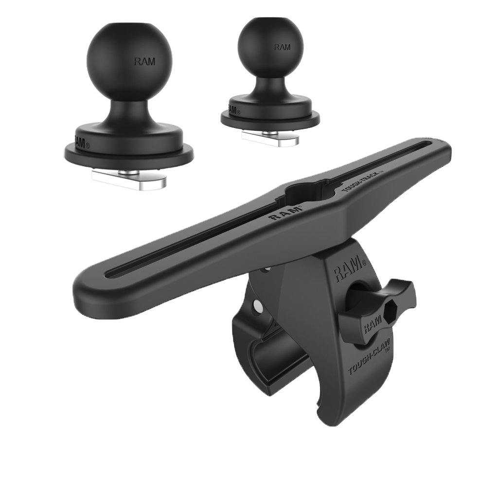 10.75" (27.3cm) Track Mount With Large Clamp Base &amp; 2 x 1" Ball (sku 56124) - BuyBits Ltd UK