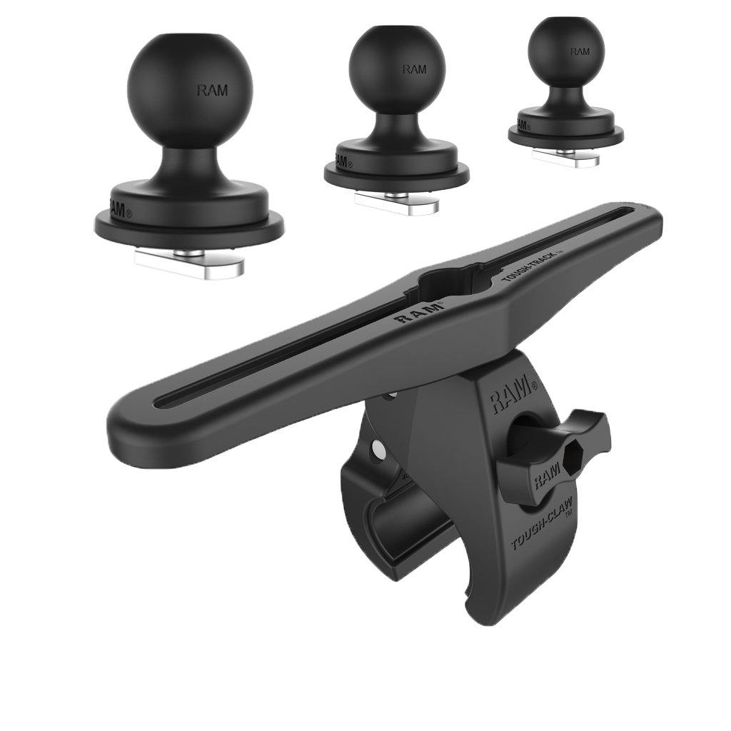 10.75" (27.3cm) Track Mount With Large Clamp Base &amp; 3 x 1" Ball (sku 56125) - BuyBits Ltd UK